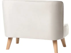 Clearance Sofa dziecięca RISBY Welur Beżowy Dzieci Sofy Dziecięce|Sofy Dziecięce