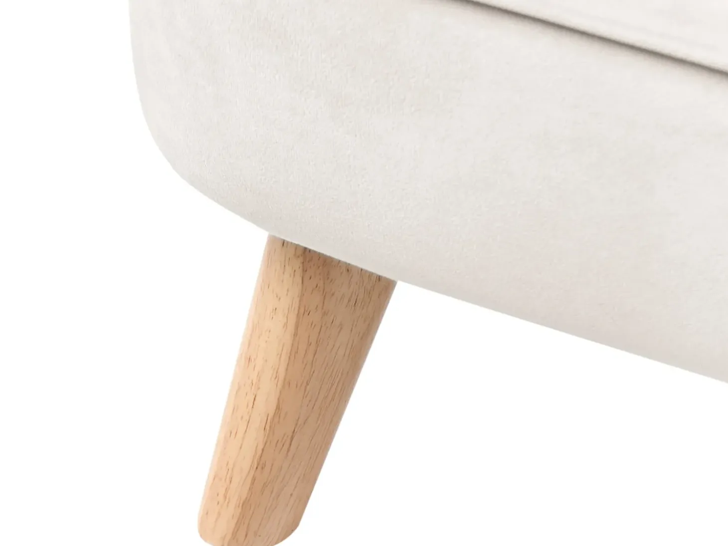 Clearance Sofa dziecięca RISBY Welur Beżowy Dzieci Sofy Dziecięce|Sofy Dziecięce