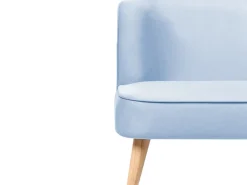 Outlet Sofa dziecięca RISBY Welur Błękitny Dzieci Sofy Dziecięce|Sofy Dziecięce