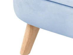 Outlet Sofa dziecięca RISBY Welur Błękitny Dzieci Sofy Dziecięce|Sofy Dziecięce