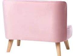 Sale Sofa dziecięca RISBY Welur Różowy Dzieci Sofy Dziecięce|Sofy Dziecięce