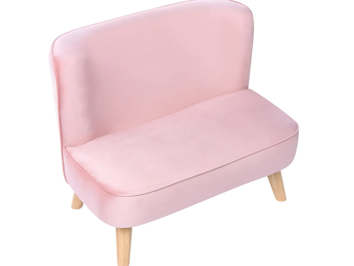 Sale Sofa dziecięca RISBY Welur Różowy Dzieci Sofy Dziecięce|Sofy Dziecięce
