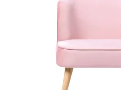 Sale Sofa dziecięca RISBY Welur Różowy Dzieci Sofy Dziecięce|Sofy Dziecięce