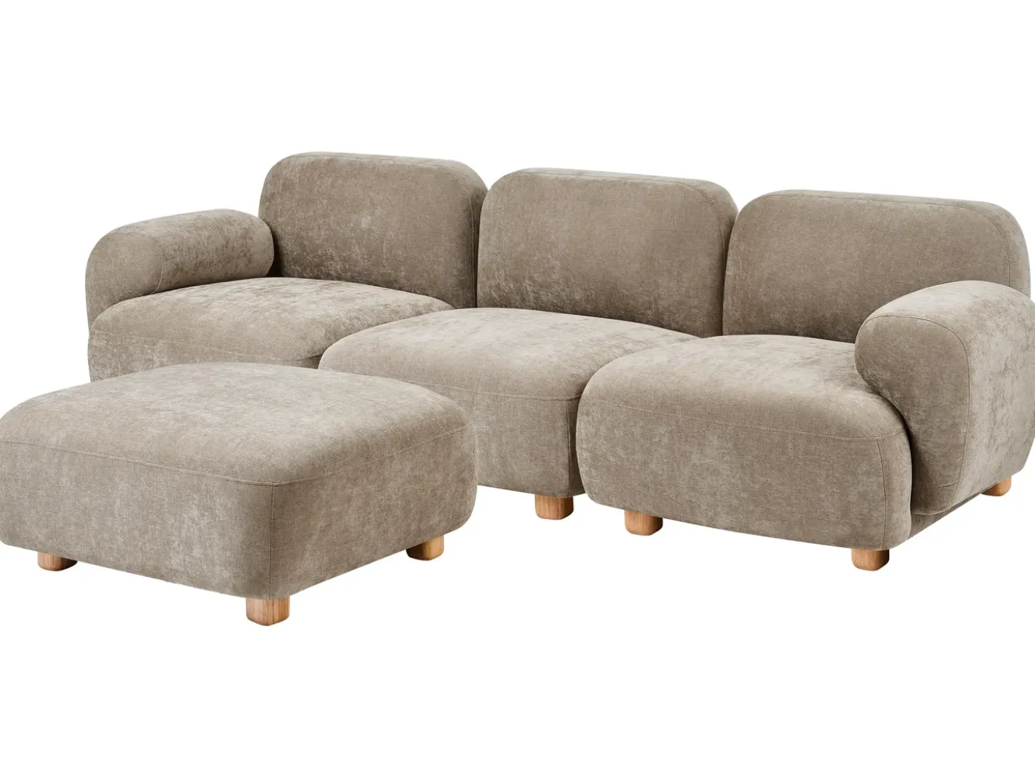 Discount Sofa modułowa dla 3 osób AMLI Beżowy z otomaną Wszystkie Sofy|Kolekcje Sof