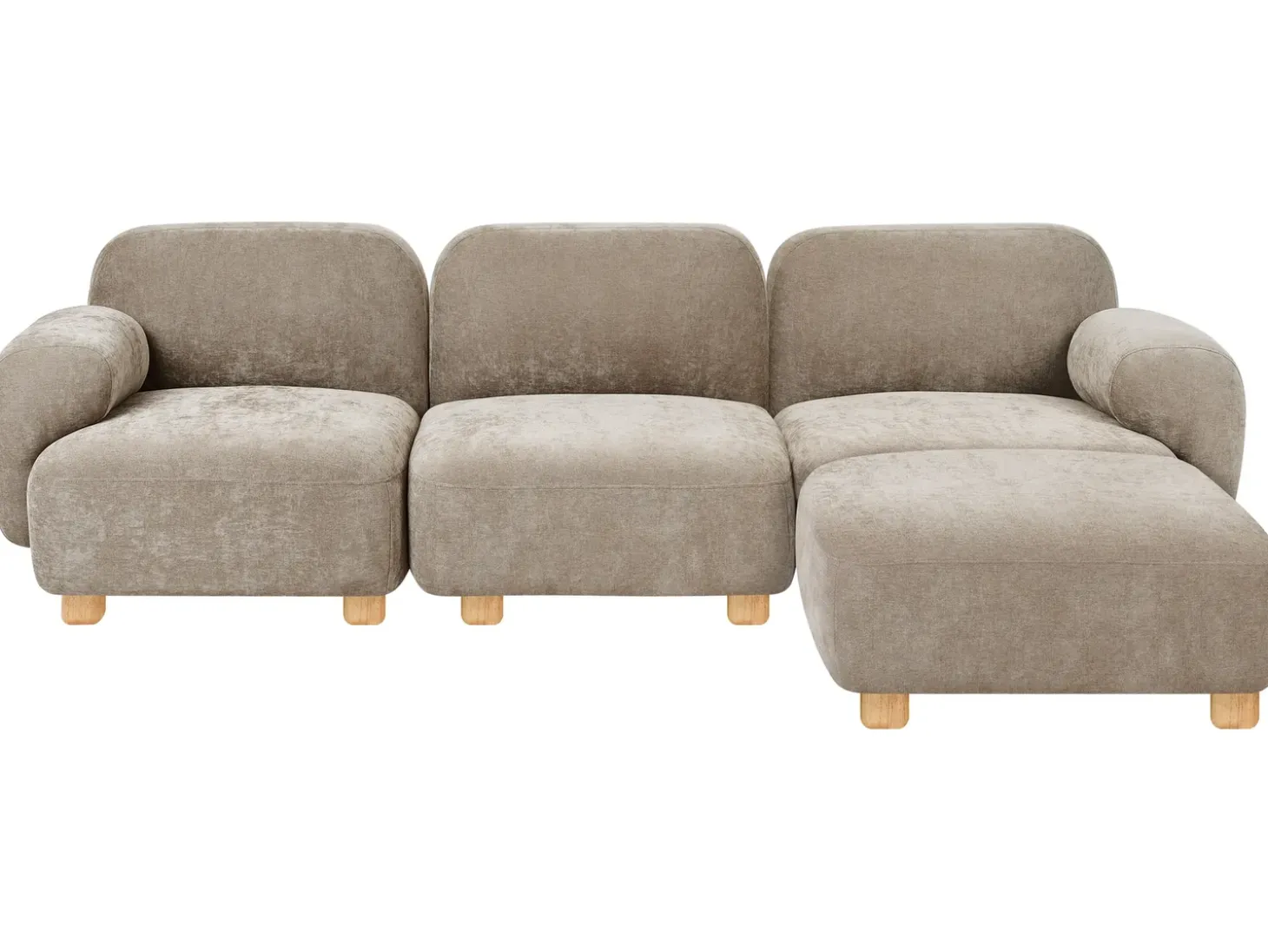 Discount Sofa modułowa dla 3 osób AMLI Beżowy z otomaną Wszystkie Sofy|Kolekcje Sof