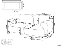 Hot Sofa modułowa dla 2 osób AMLI Beżowy Wszystkie Sofy|Sofy Dwuosobowe