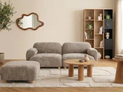 Best Sofa modułowa dla 2 osób AMLI Beżowy z otomaną Wszystkie Sofy|Sofy Dwuosobowe