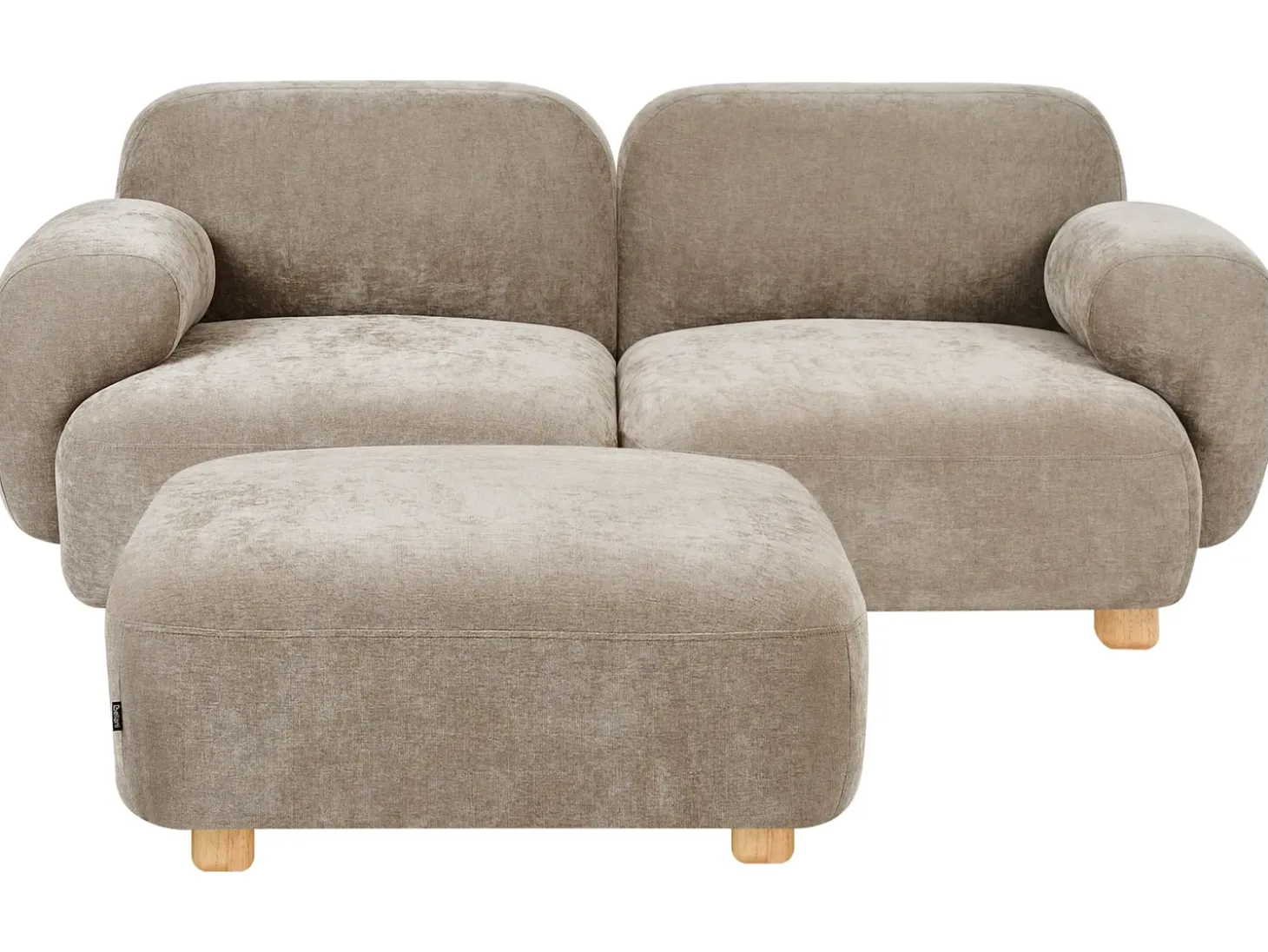Best Sofa modułowa dla 2 osób AMLI Beżowy z otomaną Wszystkie Sofy|Sofy Dwuosobowe