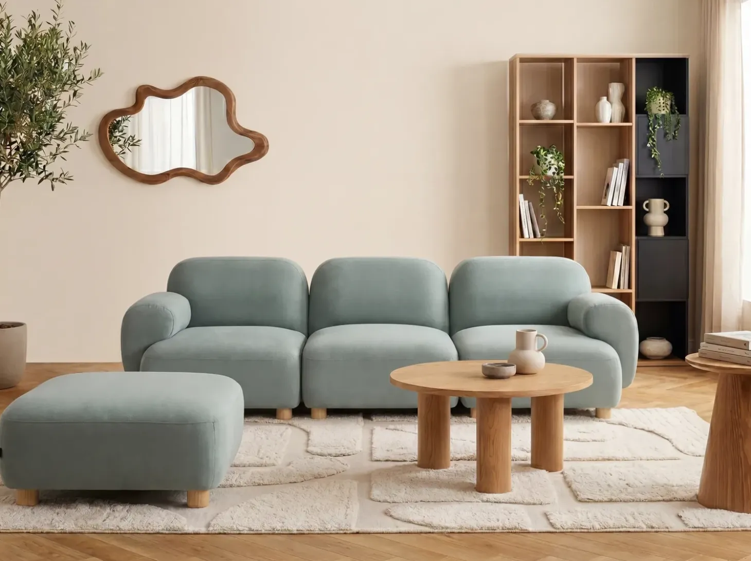 Best Sofa modułowa dla 3 osób AMLI Jasnozielony z otomaną Wszystkie Sofy|Kolekcje Sof