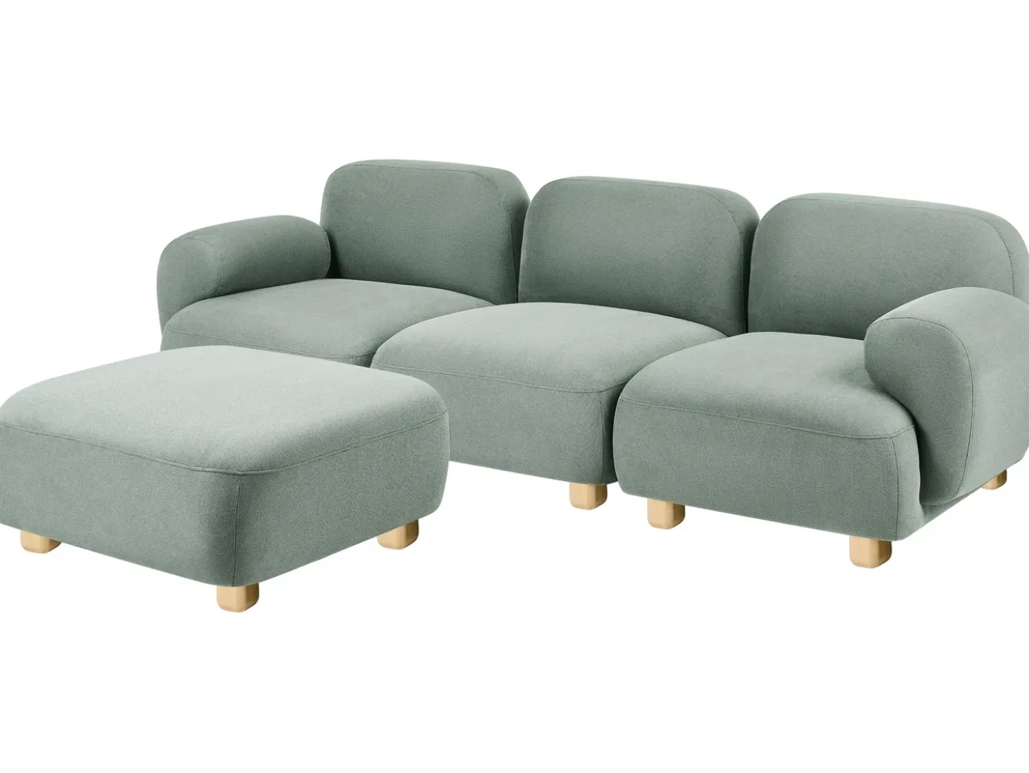 Best Sofa modułowa dla 3 osób AMLI Jasnozielony z otomaną Wszystkie Sofy|Kolekcje Sof
