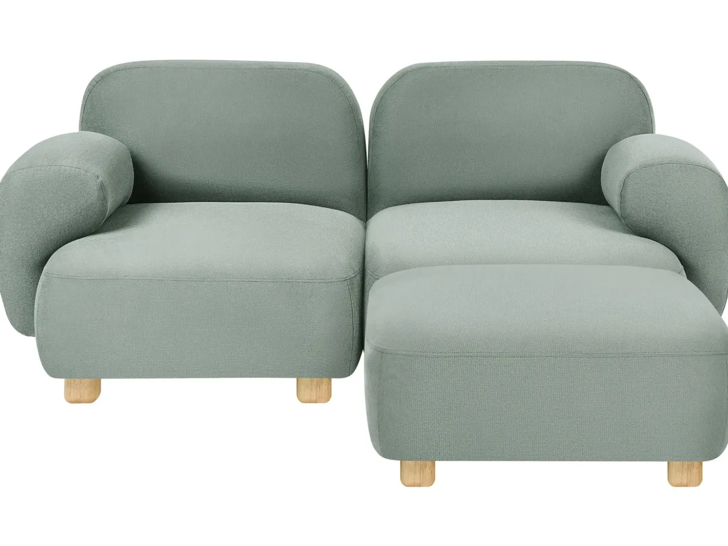 Sofa modułowa dla 2 osób AMLI Jasnozielony z otomaną Wszystkie Sofy|Sofy Dwuosobowe