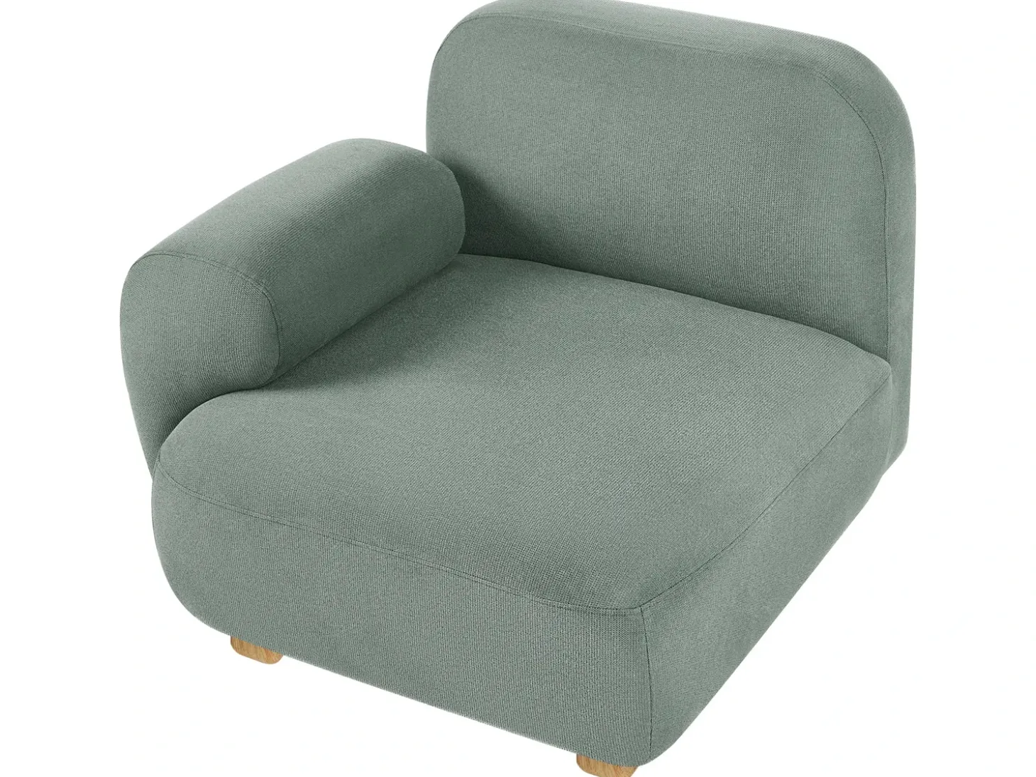 Sofa modułowa dla 2 osób AMLI Jasnozielony z otomaną Wszystkie Sofy|Sofy Dwuosobowe