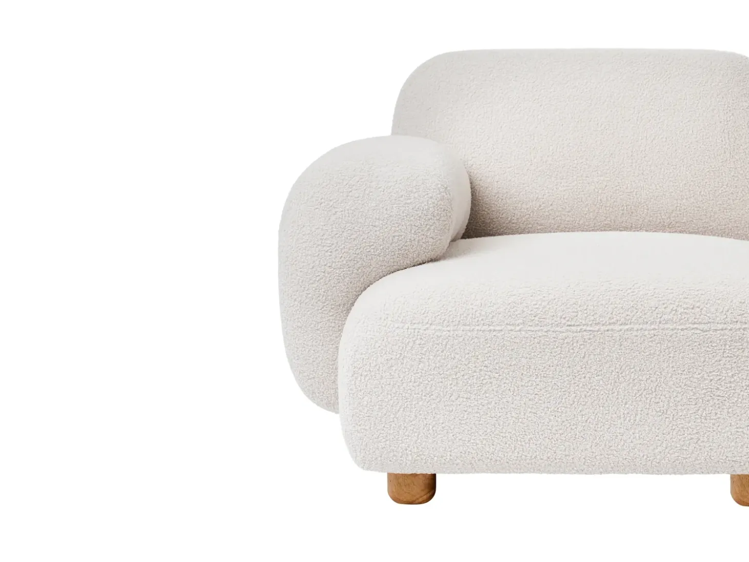 Clearance Sofa modułowa dla 3 osób AMLI Złamana biel Boucle z otomaną Wszystkie Sofy|Kolekcje Sof