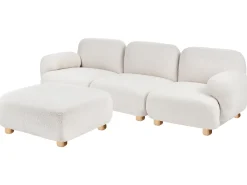 Clearance Sofa modułowa dla 3 osób AMLI Złamana biel Boucle z otomaną Wszystkie Sofy|Kolekcje Sof