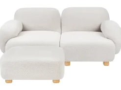 Sale Sofa modułowa dla 2 osób AMLI Złamana biel Boucle z otomaną Wszystkie Sofy|Sofy Dwuosobowe