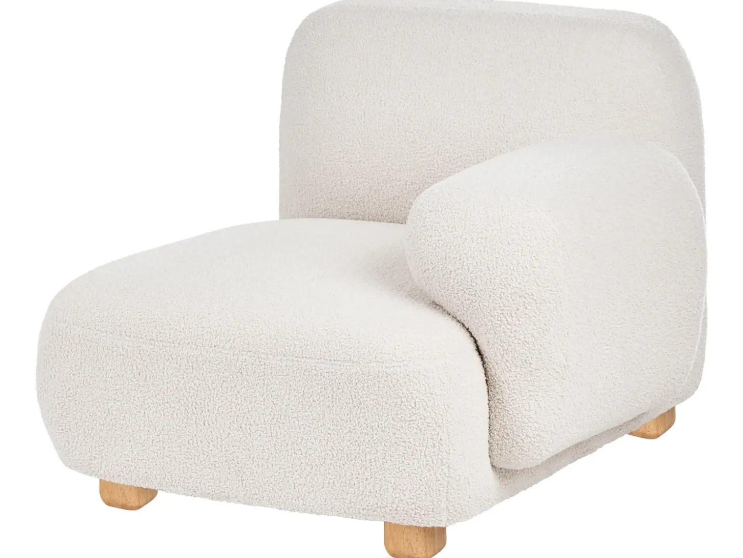 Sale Sofa modułowa dla 2 osób AMLI Złamana biel Boucle z otomaną Wszystkie Sofy|Sofy Dwuosobowe