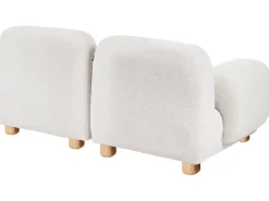 Sale Sofa modułowa dla 2 osób AMLI Złamana biel Boucle z otomaną Wszystkie Sofy|Sofy Dwuosobowe