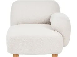 Sale Sofa modułowa dla 2 osób AMLI Złamana biel Boucle z otomaną Wszystkie Sofy|Sofy Dwuosobowe
