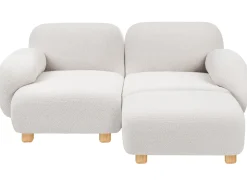 Sale Sofa modułowa dla 2 osób AMLI Złamana biel Boucle z otomaną Wszystkie Sofy|Sofy Dwuosobowe