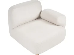 Sale Sofa modułowa dla 2 osób AMLI Złamana biel Boucle z otomaną Wszystkie Sofy|Sofy Dwuosobowe
