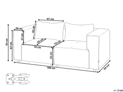 Online Sofa modułowa dla 2 osób AXEBO Boucle Wszystkie Sofy|Sofy Dwuosobowe