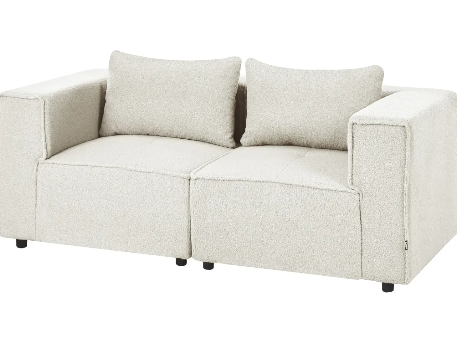 Sale Sofa modułowa dla 2 osób AXEBO Złamana biel Boucle Wszystkie Sofy|Sofy Dwuosobowe