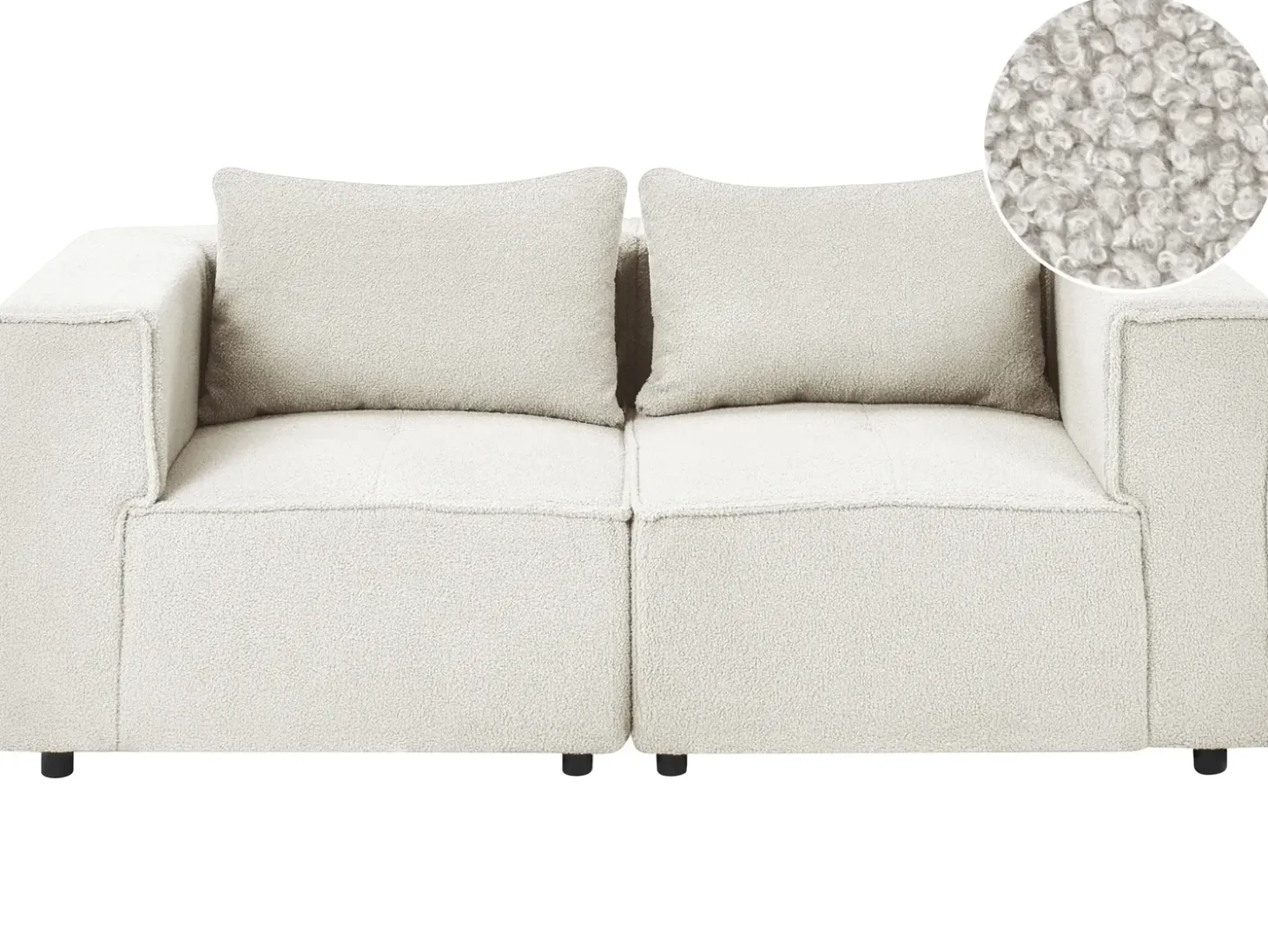 Sale Sofa modułowa dla 2 osób AXEBO Złamana biel Boucle Wszystkie Sofy|Sofy Dwuosobowe
