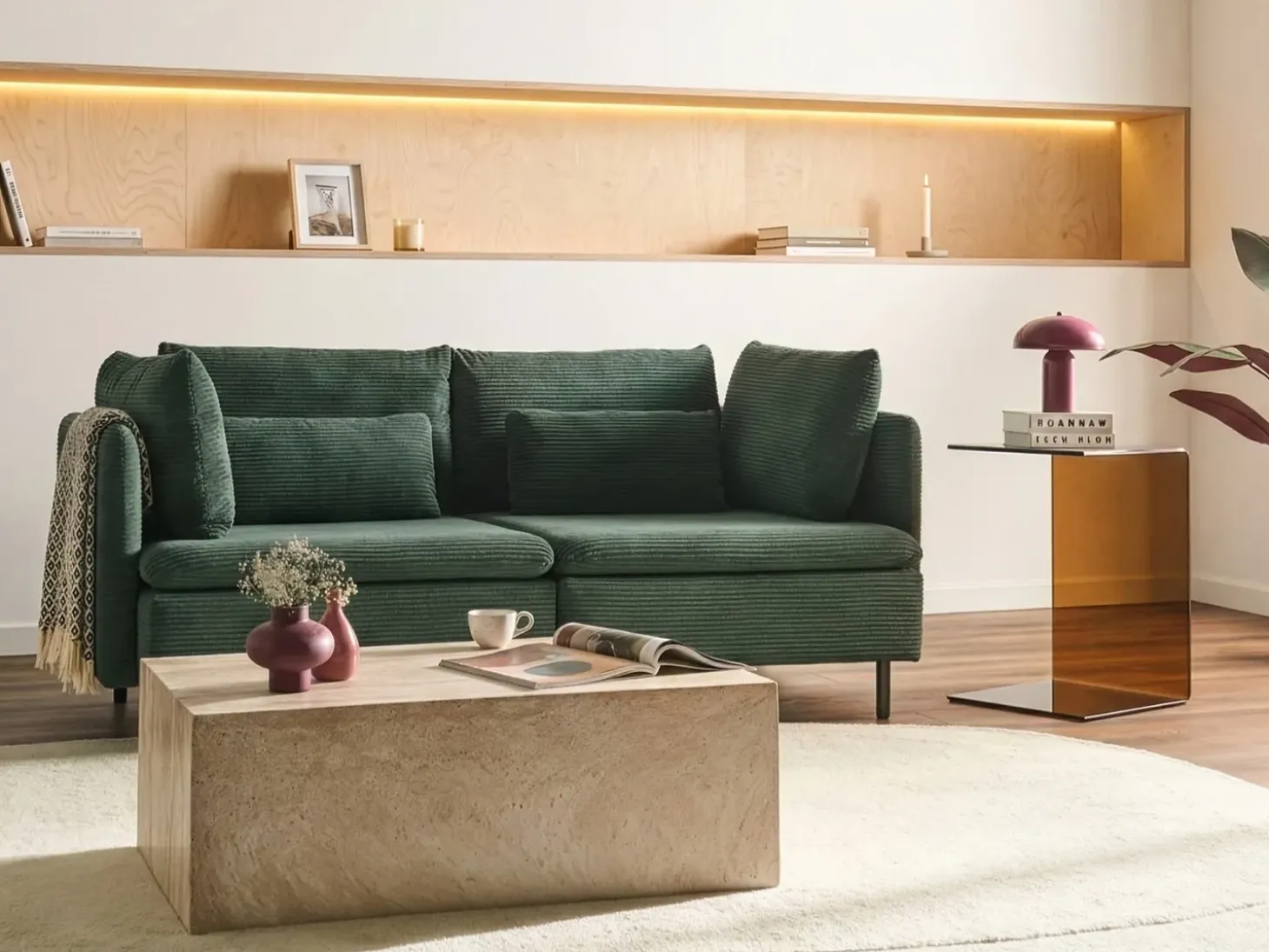 Hot Sofa modułowa dla 2 osób EGERIS Ciemno Sztruks Wszystkie Sofy|Sofy Dwuosobowe