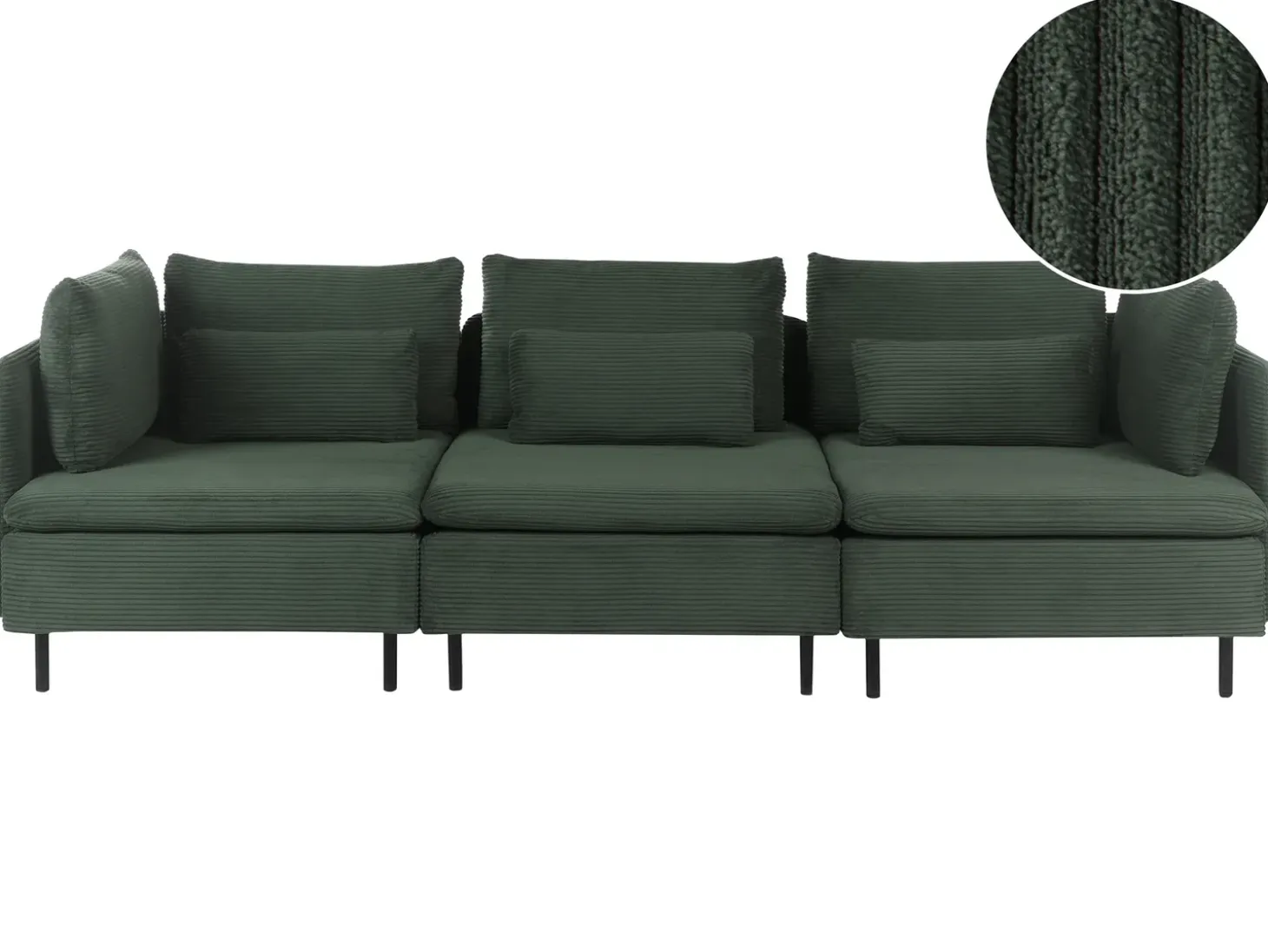 Online Sofa modułowa dla 3 osób EGERIS Ciemno Sztruks Wszystkie Sofy|Sofy Dwuosobowe