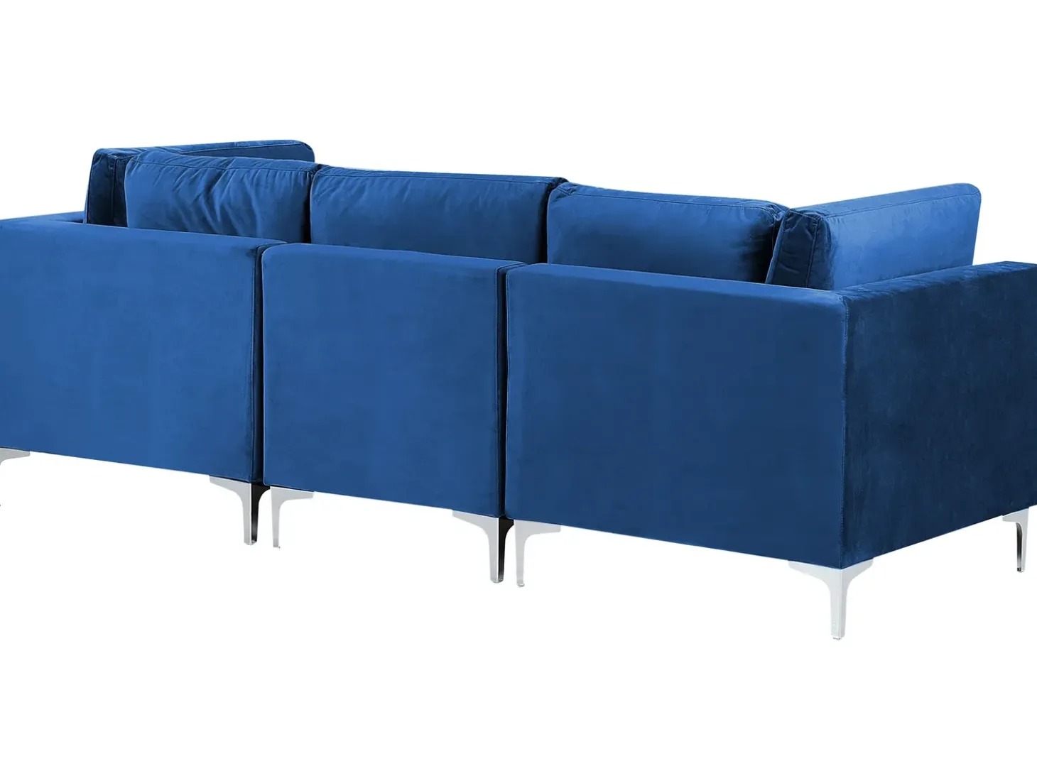 Online Sofa modułowa dla 3 osób EVJA Granatowy Welur z otomaną Wszystkie Sofy|Kolekcje Sof