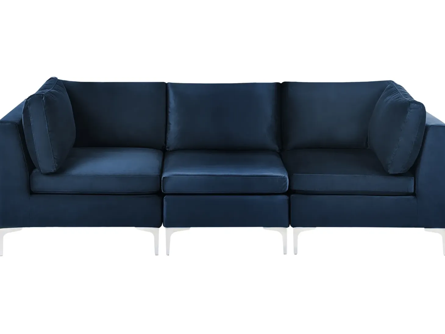 Best Sofa modułowa dla 3 osób EVJA Granatowy Welur Wszystkie Sofy|Kolekcje Sof