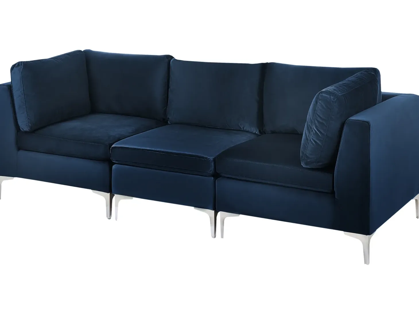 Best Sofa modułowa dla 3 osób EVJA Granatowy Welur Wszystkie Sofy|Kolekcje Sof