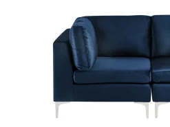 Best Sofa modułowa dla 3 osób EVJA Granatowy Welur Wszystkie Sofy|Kolekcje Sof