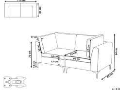 Outlet Sofa modułowa dla 2 osób EVJA Welur Wszystkie Sofy|Sofy Dwuosobowe