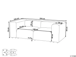 New Sofa modułowa dla 2 osób FALSTERBO Ciemno Welur Wszystkie Sofy|Sofy Dwuosobowe