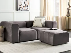 Sofa modułowa dla 2 osób FALSTERBO Ciemno Welur z otomaną Wszystkie Sofy|Sofy Dwuosobowe