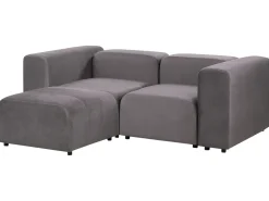 Sofa modułowa dla 2 osób FALSTERBO Ciemno Welur z otomaną Wszystkie Sofy|Sofy Dwuosobowe