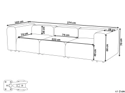 Outlet Sofa modułowa dla 3 osób FALSTERBO Złamana biel Sztruks Wszystkie Sofy|Kolekcje Sof