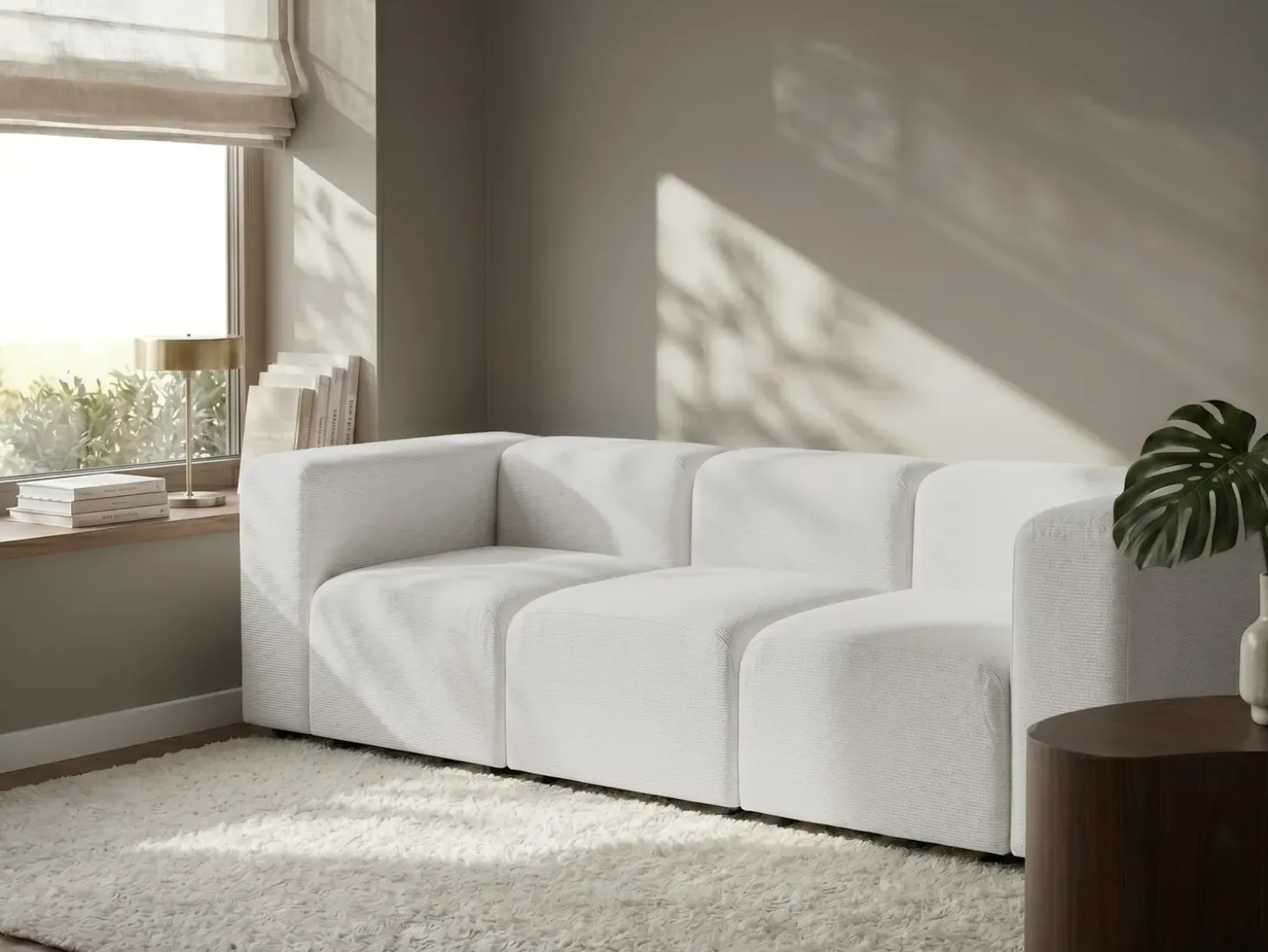Outlet Sofa modułowa dla 3 osób FALSTERBO Złamana biel Sztruks Wszystkie Sofy|Kolekcje Sof