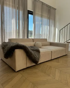 New Sofa modułowa dla 2 osób HELLNAR Jasno Welur Wszystkie Sofy|Sofy Dwuosobowe