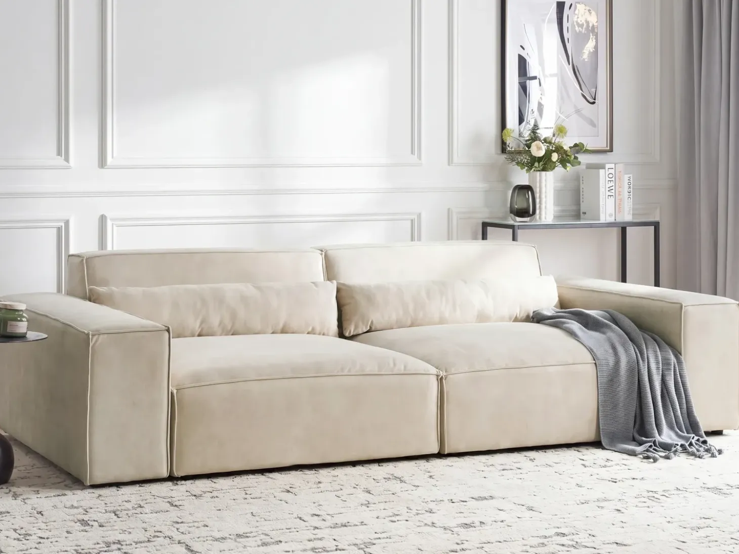 New Sofa modułowa dla 2 osób HELLNAR Jasno Welur Wszystkie Sofy|Sofy Dwuosobowe