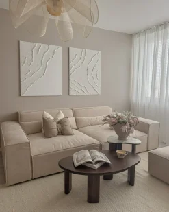 Sale Sofa modułowa dla 3 osób HELLNAR Jasno Welur Wszystkie Sofy|Kolekcje Sof