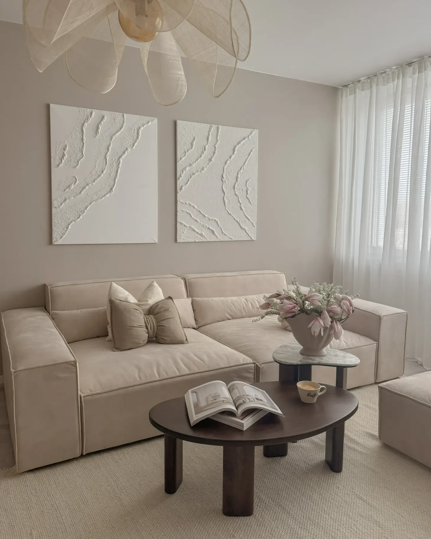Sale Sofa modułowa dla 3 osób HELLNAR Jasno Welur Wszystkie Sofy|Kolekcje Sof