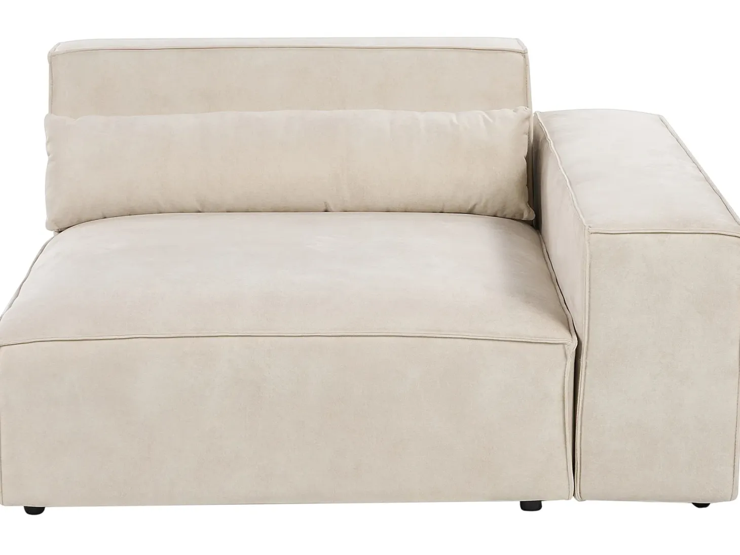 Sofa modułowa dla 3 osób HELLNAR Jasnobeżowy Welur z otomaną