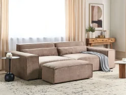 Sofa modułowa dla 3 osób HELLNAR Jasnobrązowy z otomaną