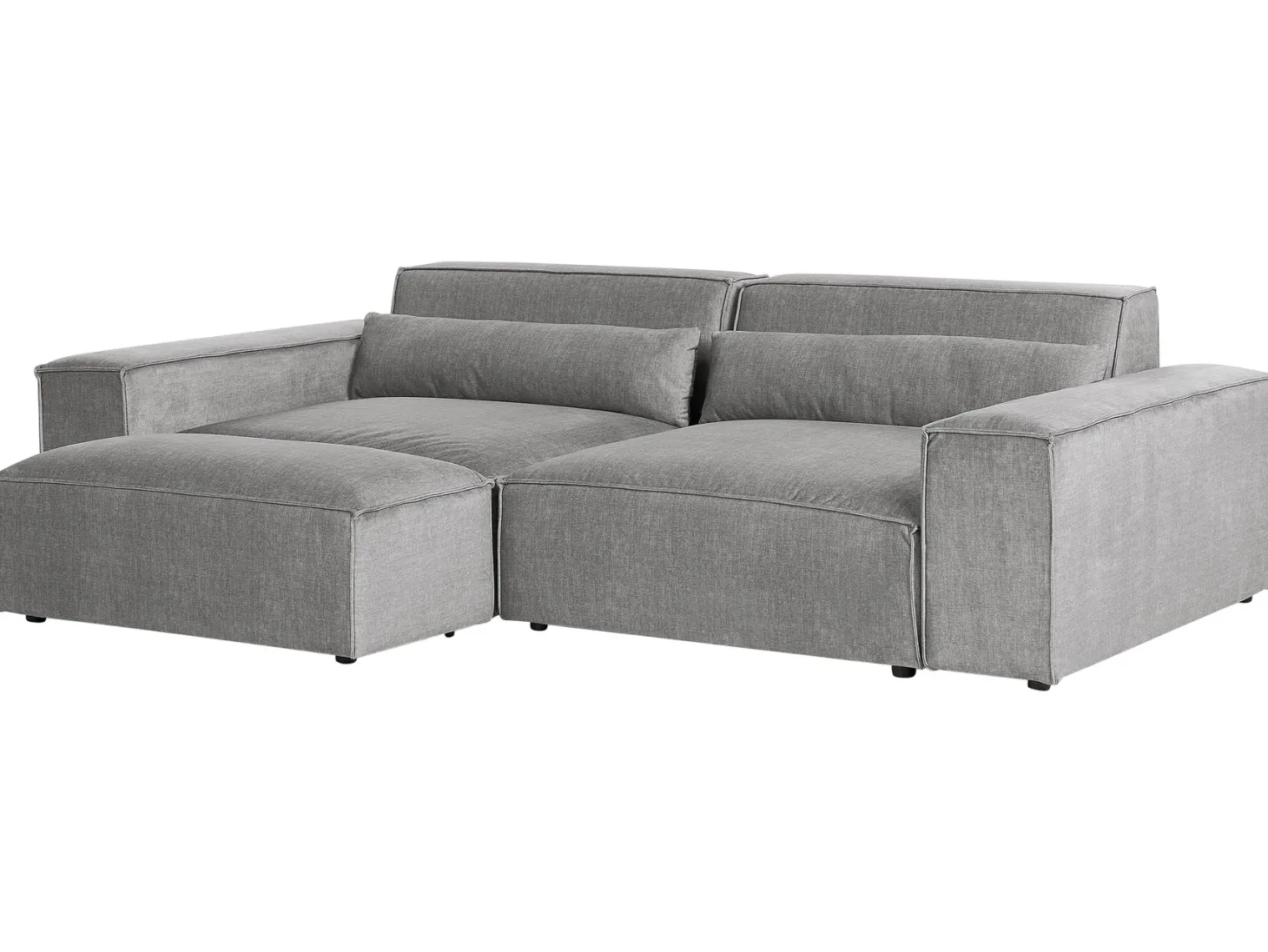 Sofa modułowa dla 3 osób HELLNAR Szary z otomaną