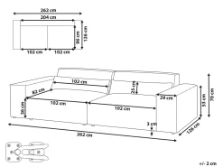 Clearance Sofa modułowa dla 2 osób HELLNAR Złamana biel Boucle Wszystkie Sofy|Sofy Dwuosobowe