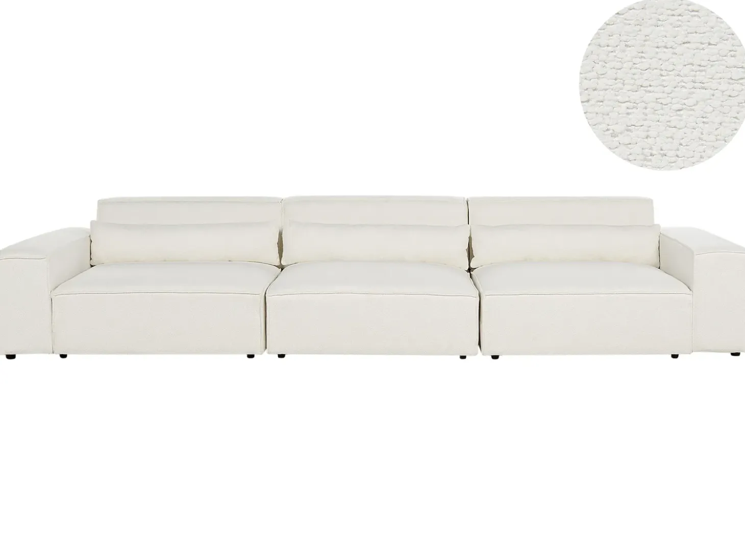 Discount Sofa modułowa dla 3 osób HELLNAR Złamana biel Boucle Wszystkie Sofy|Kolekcje Sof