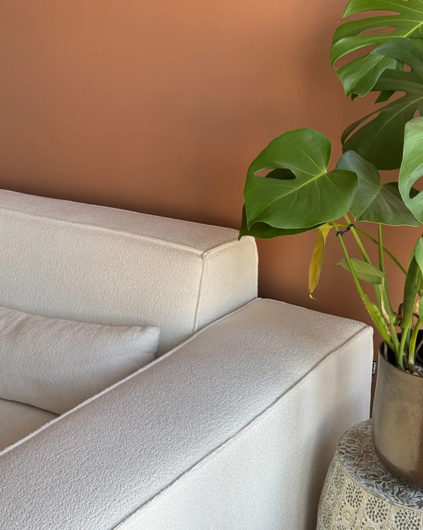 Discount Sofa modułowa dla 3 osób HELLNAR Złamana biel Boucle Wszystkie Sofy|Kolekcje Sof