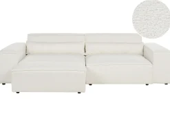 Sofa modułowa dla 3 osób HELLNAR Złamana biel Boucle z otomaną